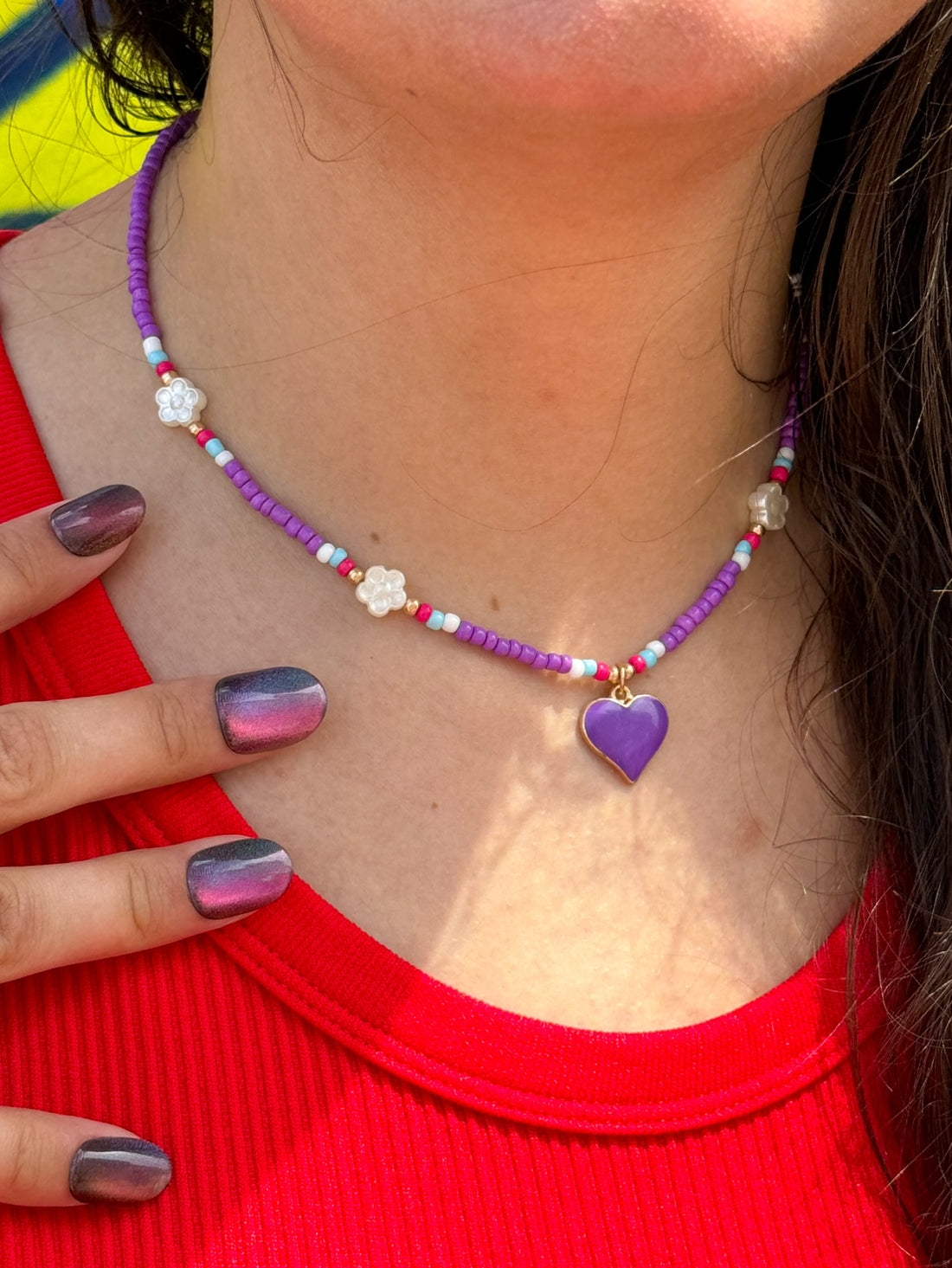 Purple Heart Necklace