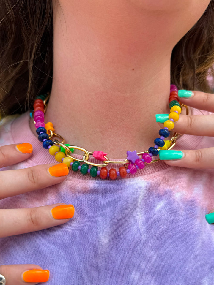 Rainbow Bead Necklace