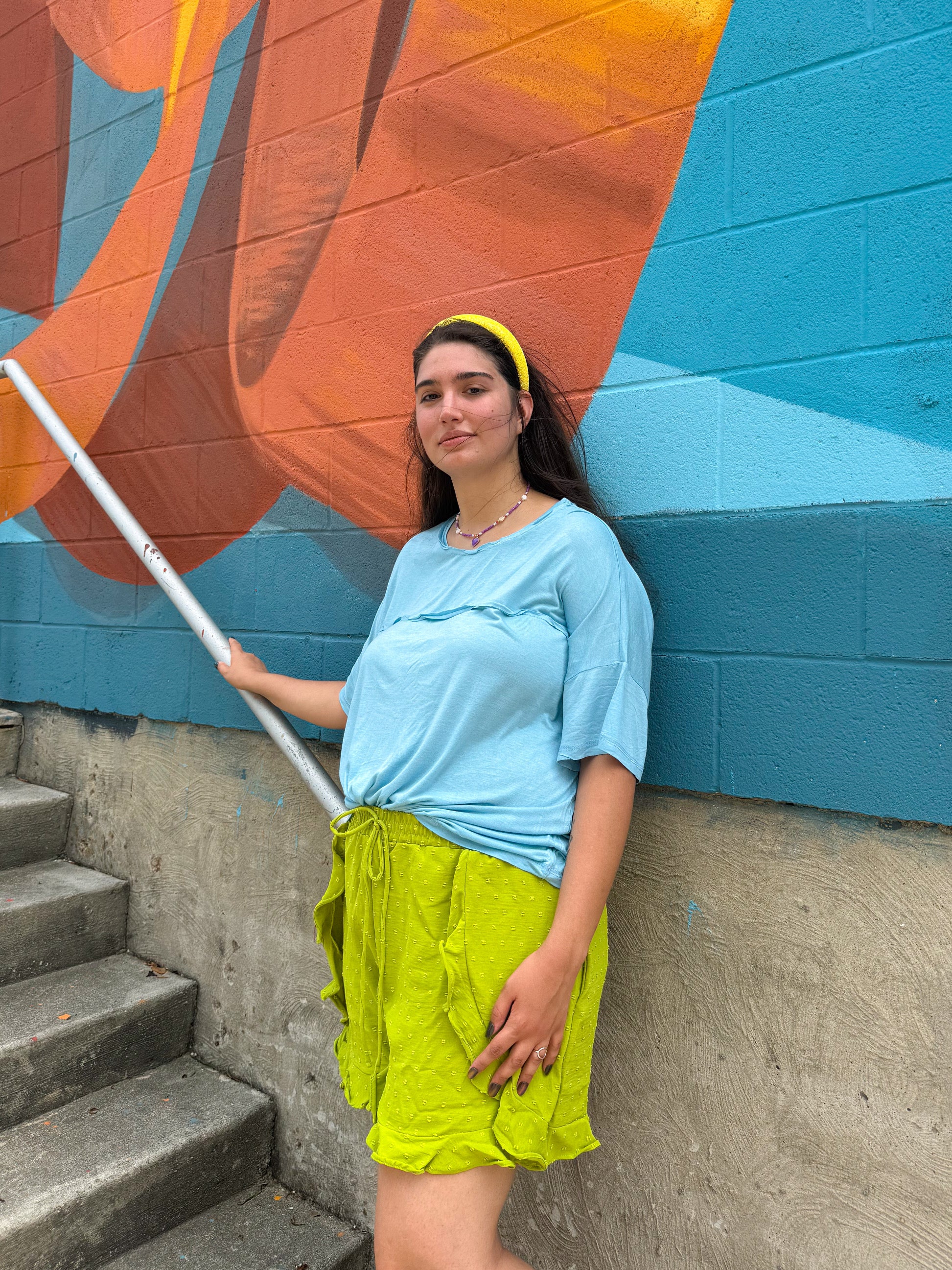 Baby Blue Slouchy Tee (S-3XL)