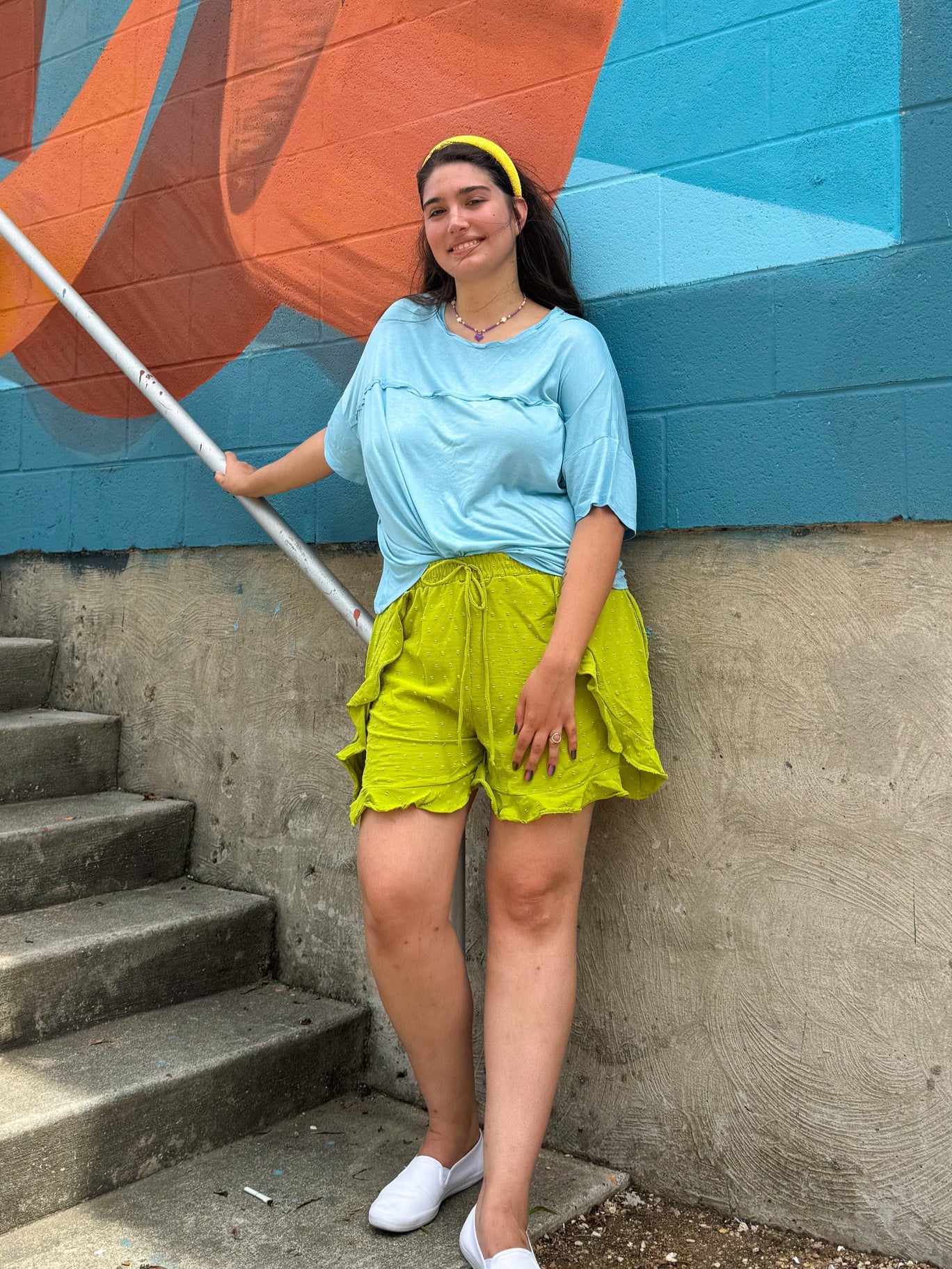 Baby Blue Slouchy Tee (S-3XL)