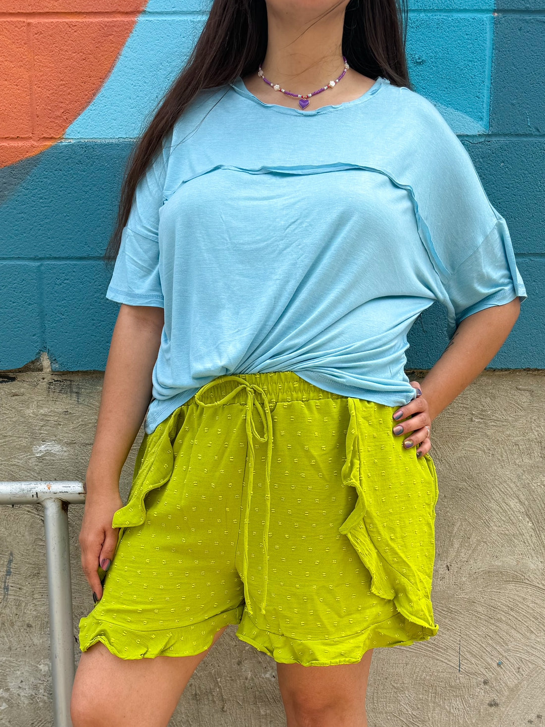 Baby Blue Slouchy Tee (S-3XL)