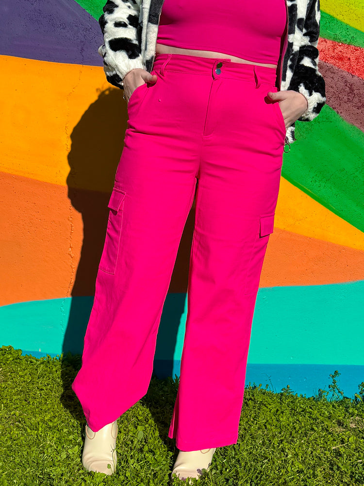 Phoenix Cargo Pants in Pink (S-3XL)