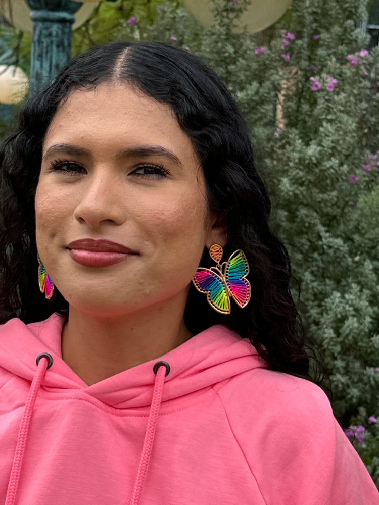 Rainbow Butterfly Earrings