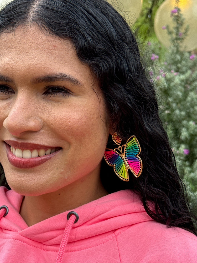 Rainbow Butterfly Earrings