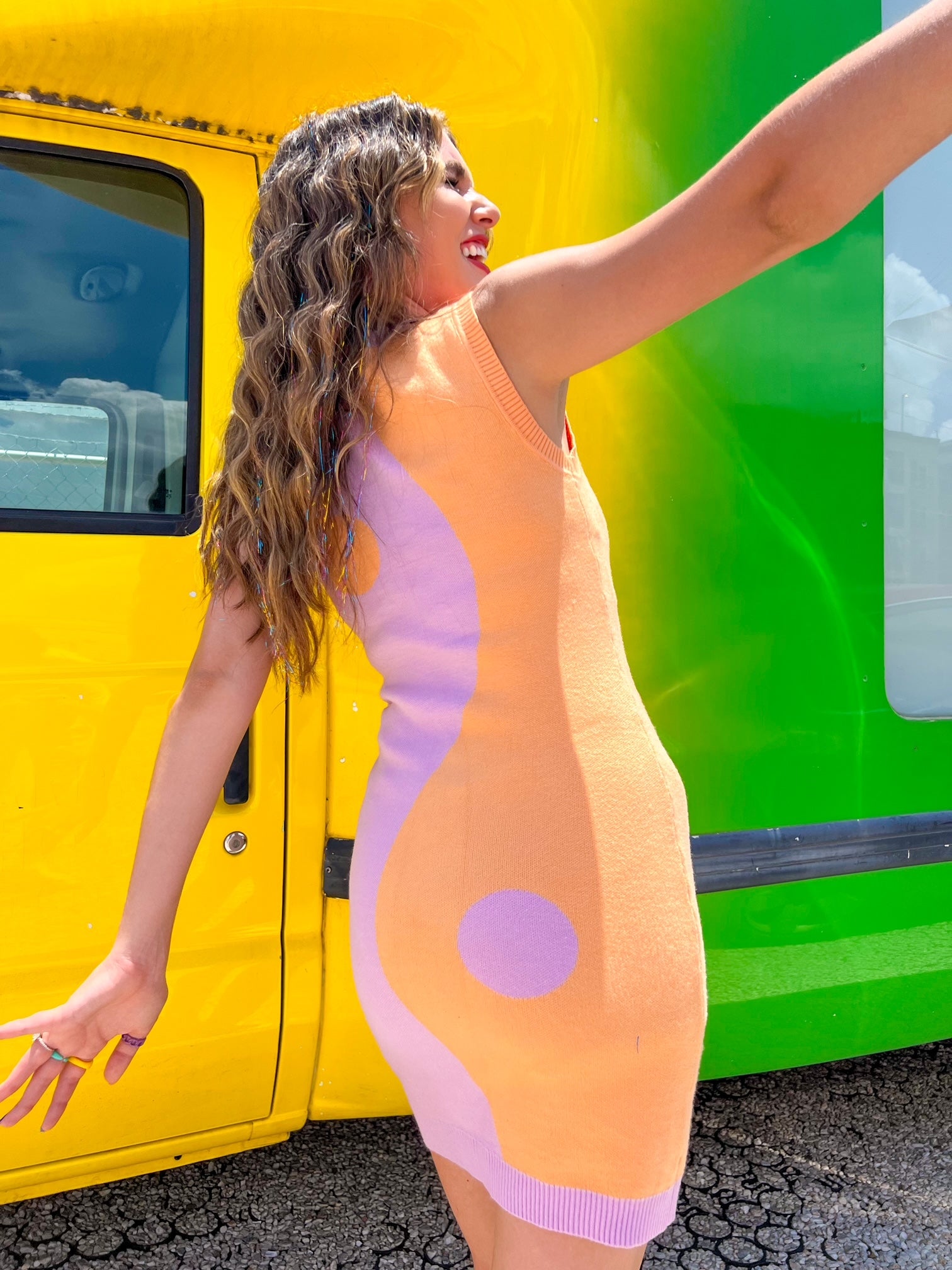 Peachy Yin Yang Dress (medium)