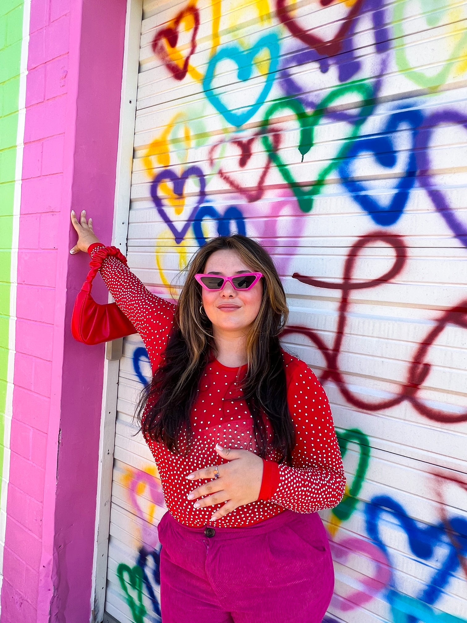Show Stopper Rhinestone Bodysuit in Red (S-3X)