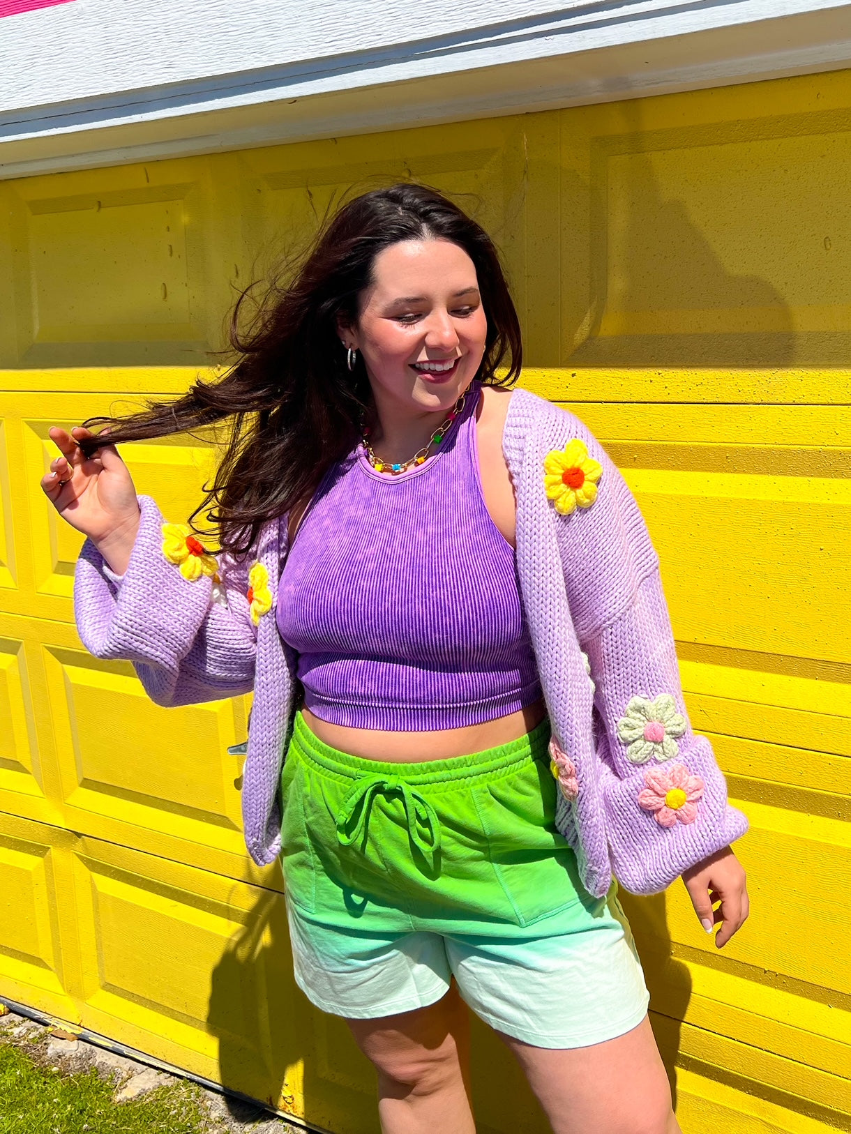 Leafy Green Ombre Shorts (S-3XL)