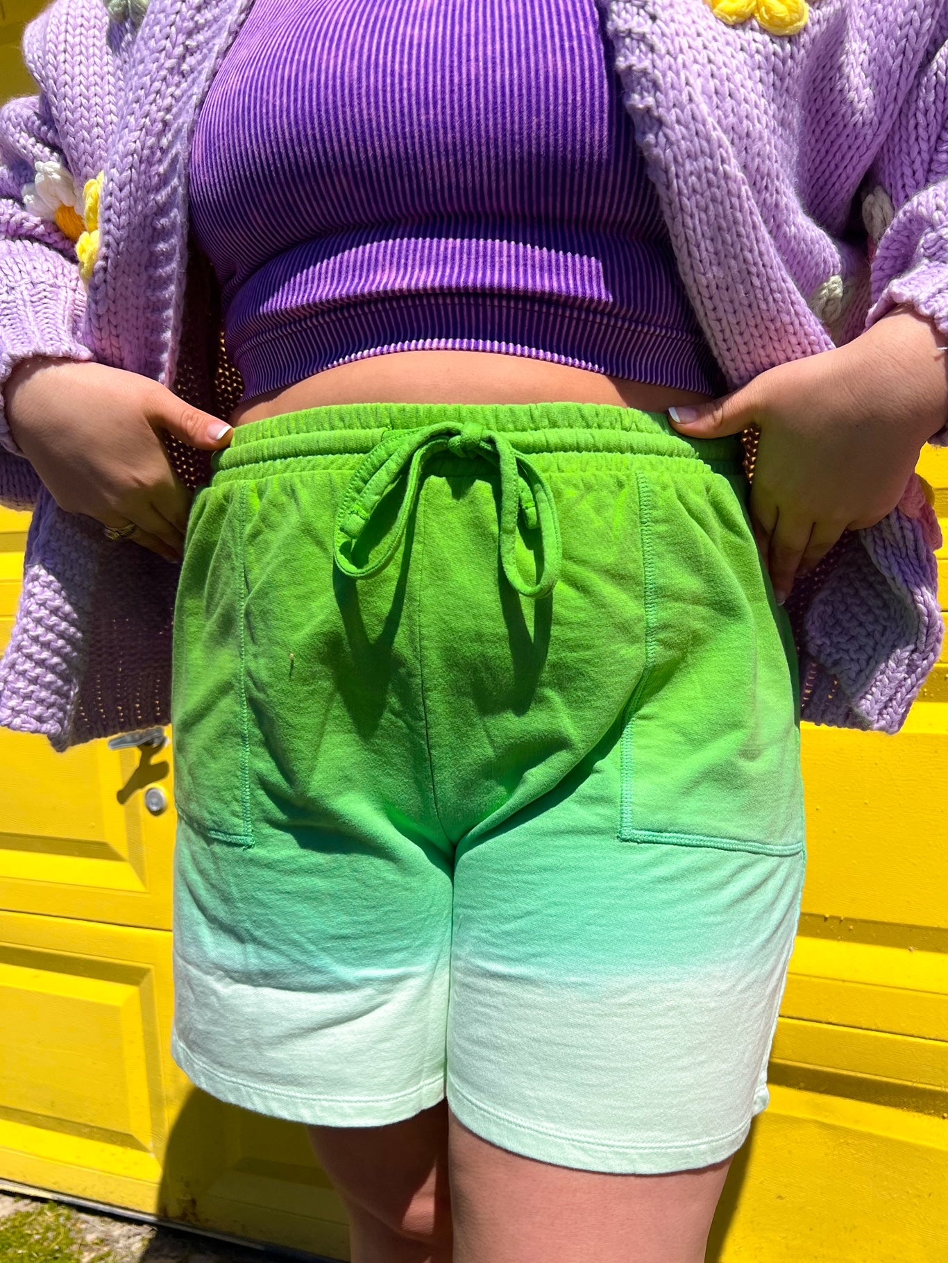 Leafy Green Ombre Shorts (S-3XL)