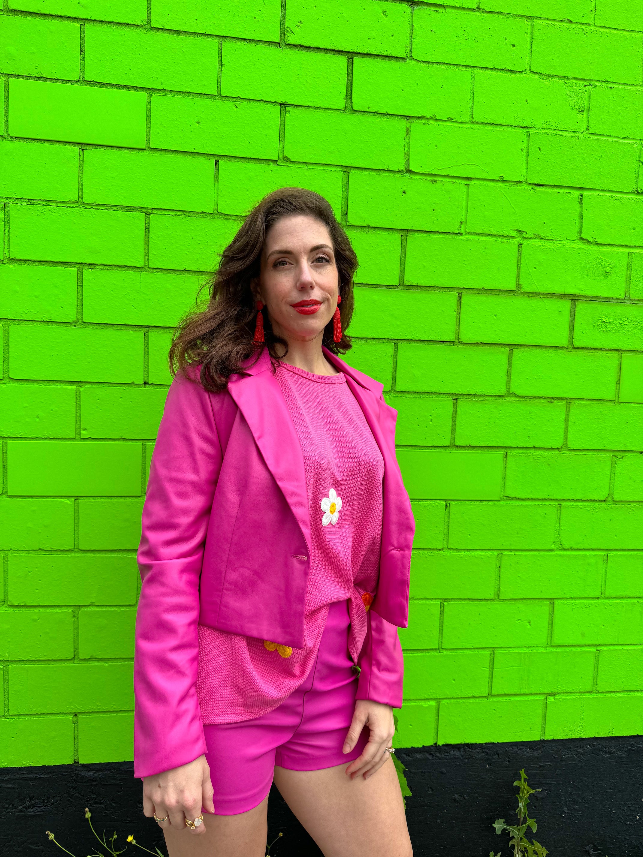 Born With It Leather Cropped Blazer (S-L)