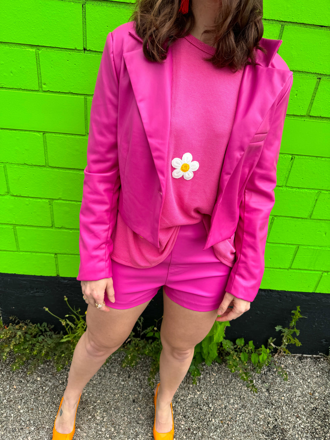 Born With It Leather Cropped Blazer (S-L)