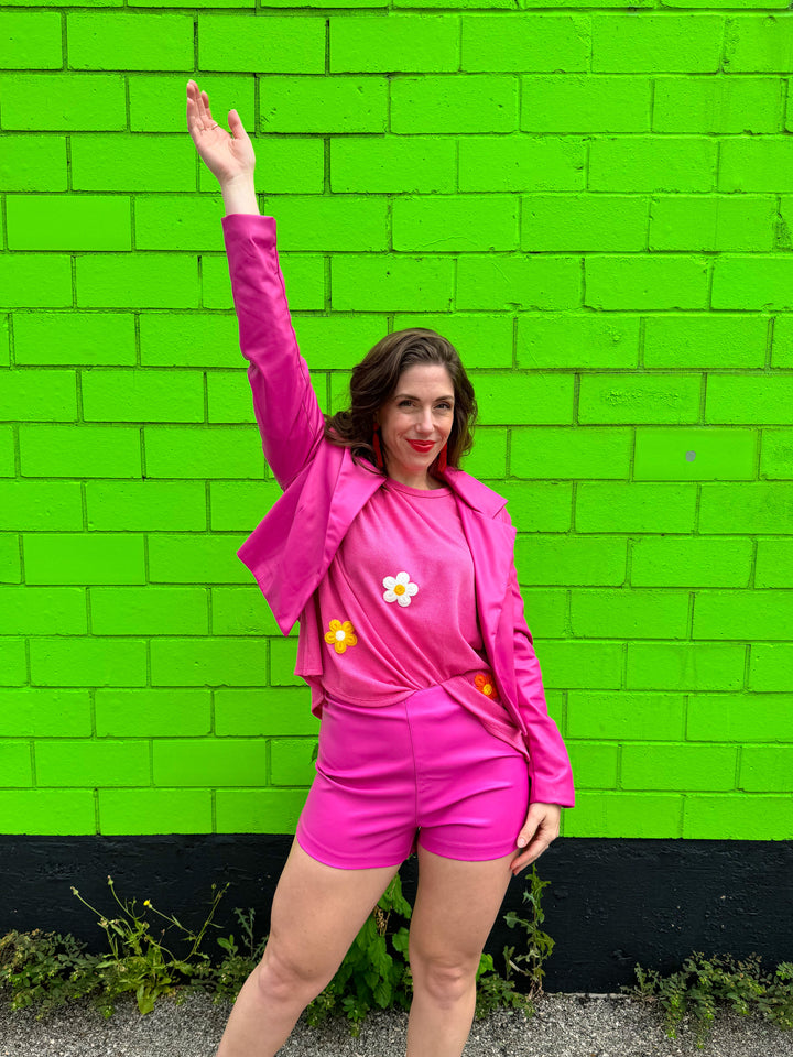 Born With It Leather Cropped Blazer (S-L)