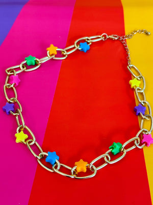 Rainbow Stars Choker