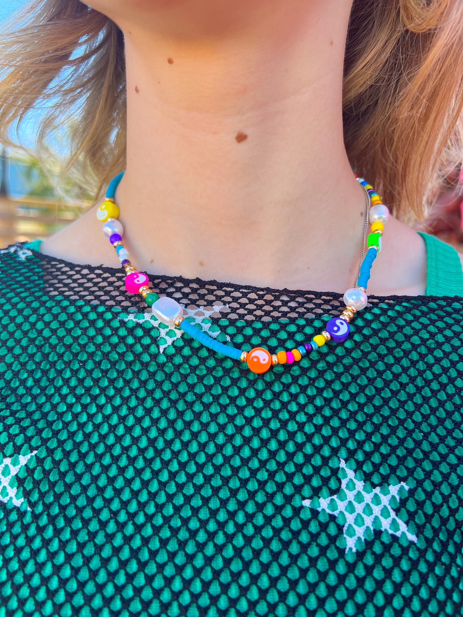 Yin Yang Beaded Necklace