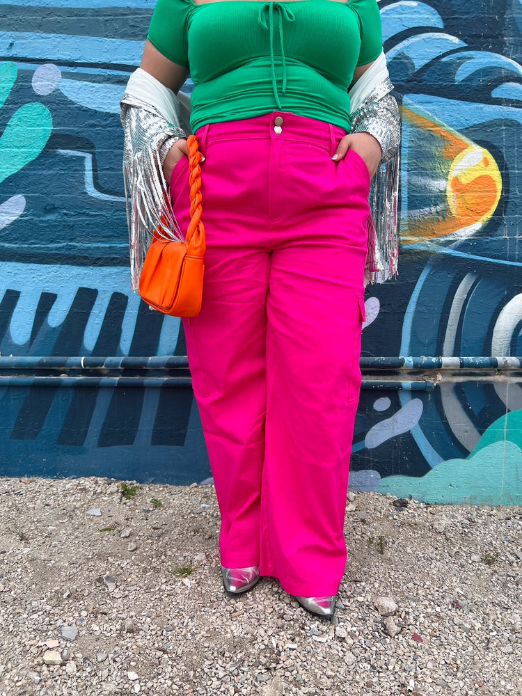 Phoenix Cargo Pants in Pink (S-3XL)