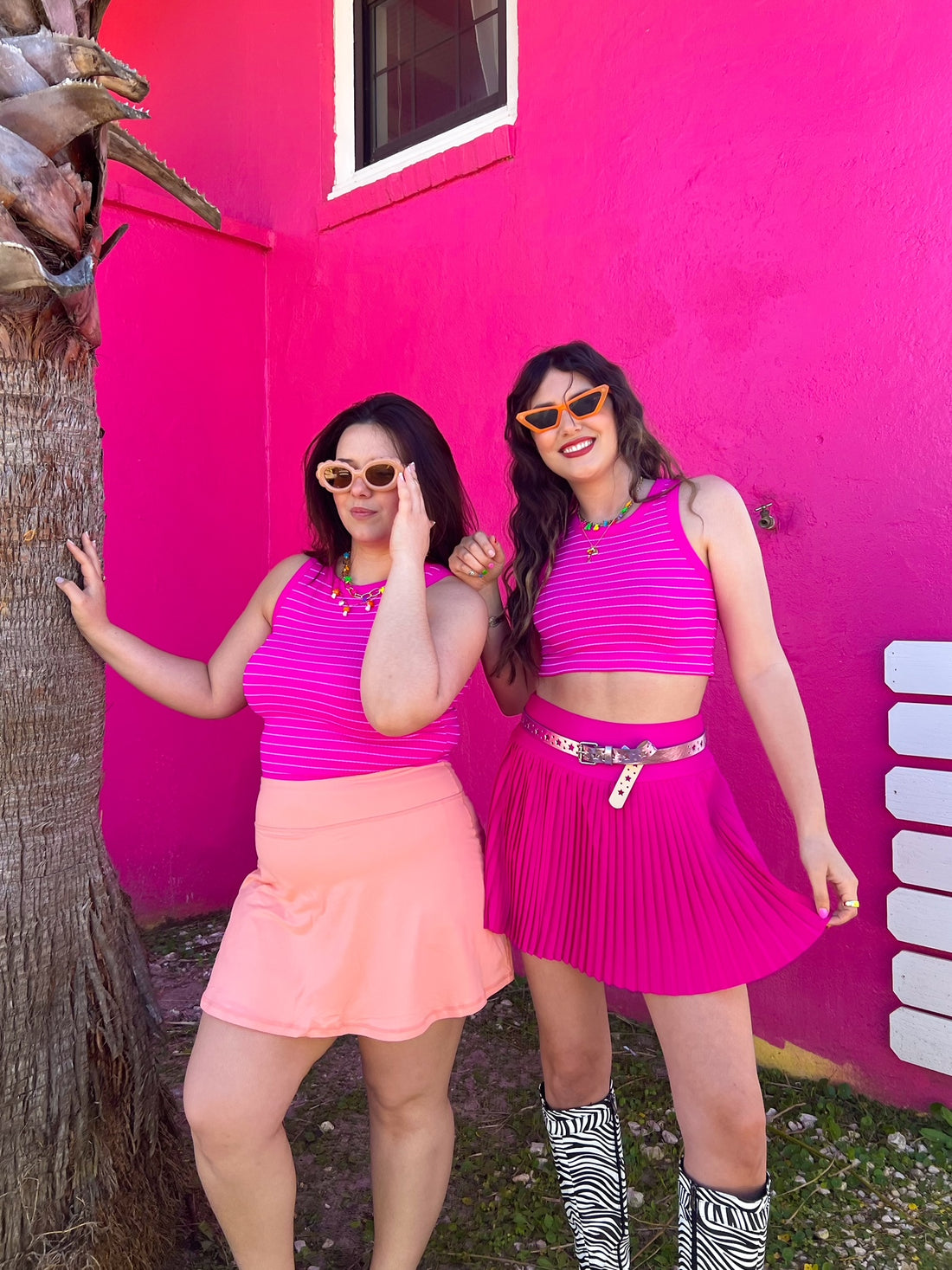 Hot Pink Striped Tank (S-3XL)