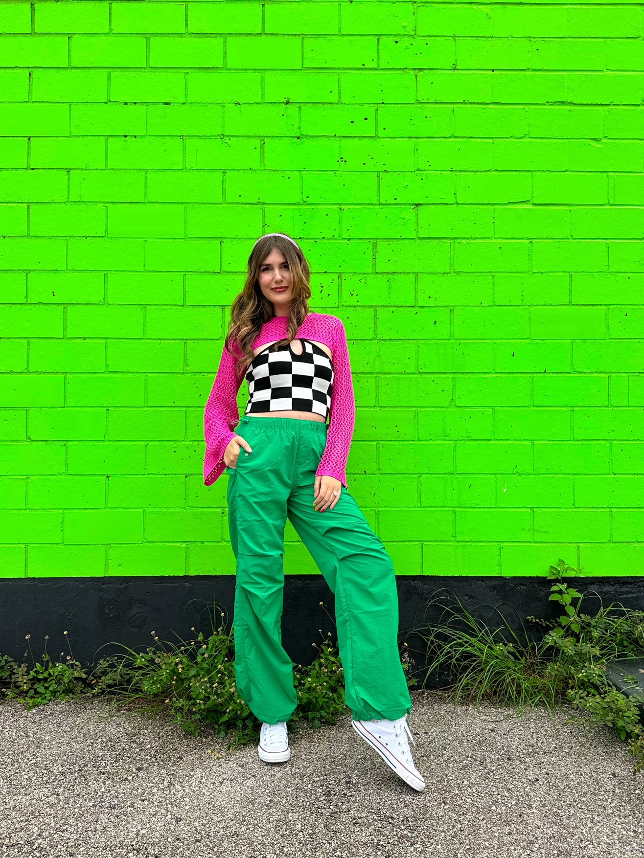 Green Parachute Pants (Large)