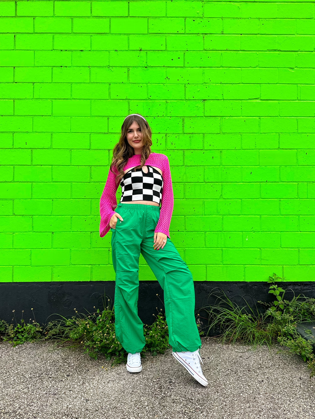 Green Parachute Pants (Large)