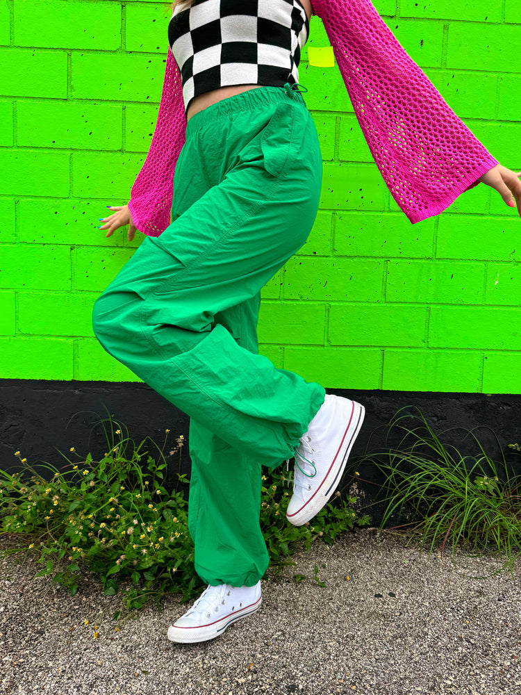 Green Parachute Pants (S-L)