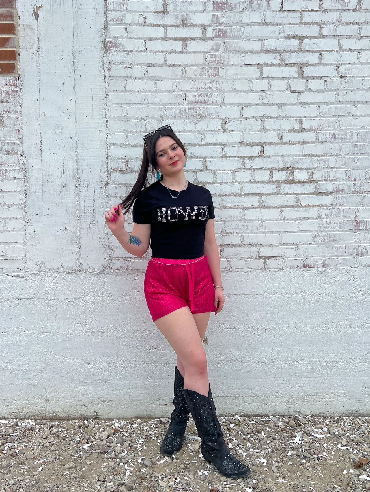 Pink Sequin Shorts (S-3X)