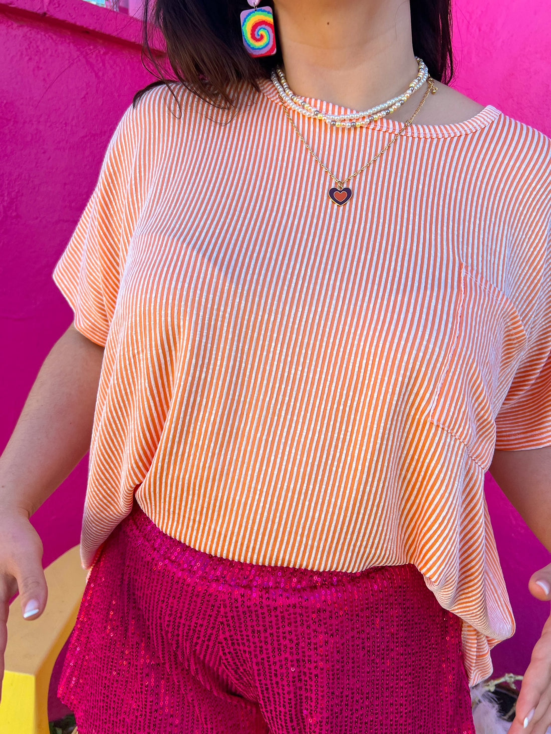 Stay True Orange Ribbed Tee (S-3XL)