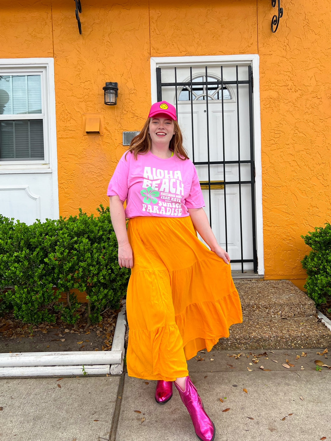 Fast Times Skirt in Marigold (S-3XL)