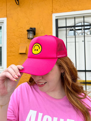 Pink Smiley Hat