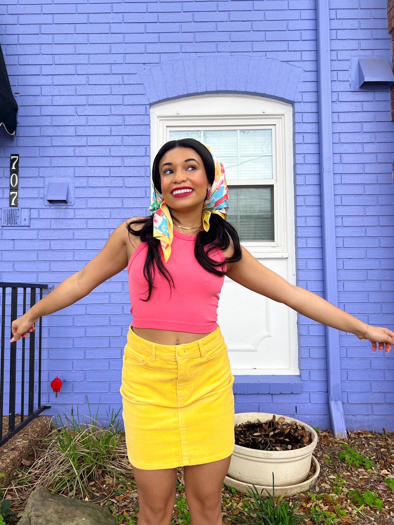 Light Yellow Corduroy Skirt (S-M)