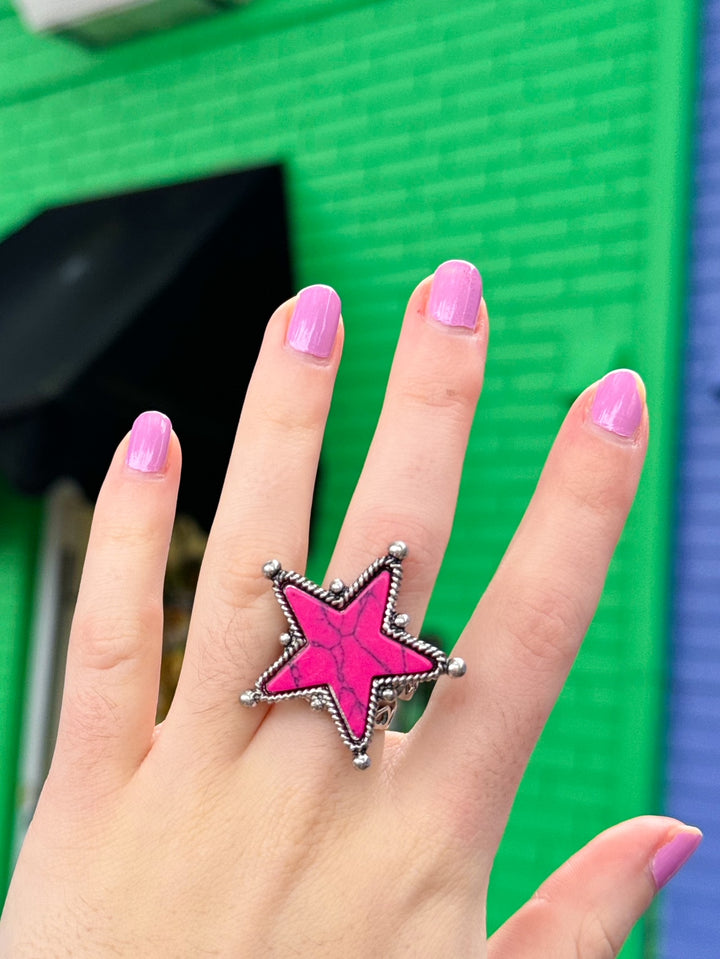 Pink Star Ring