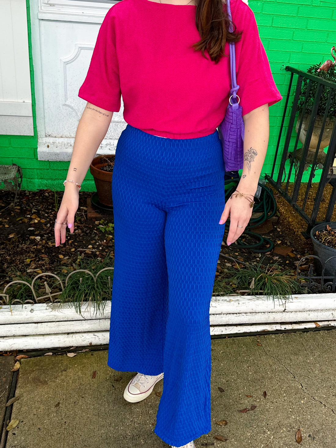 Blue Cinema Flare Pants (S-3XL)