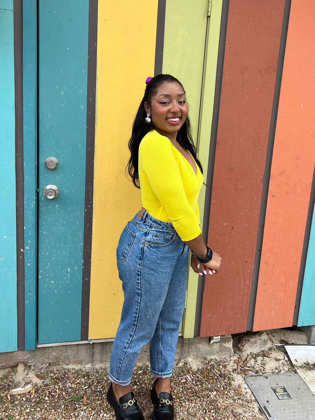 Mellow Yellow Wrap Bodysuit (large)