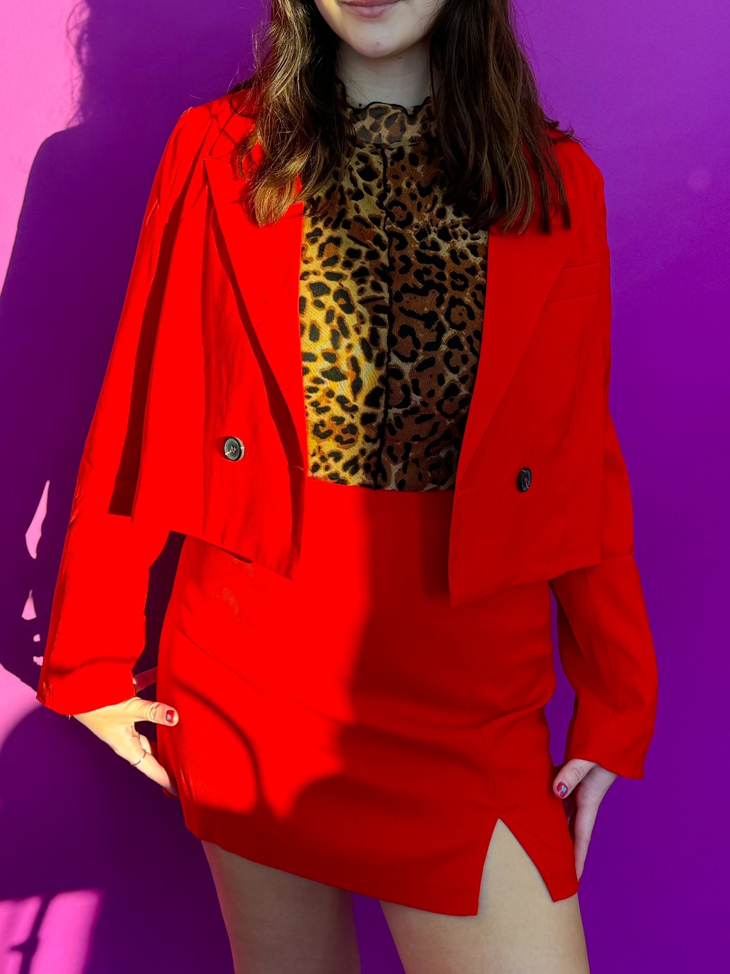 Sleigh Blazer Set in Red (S-3XL)