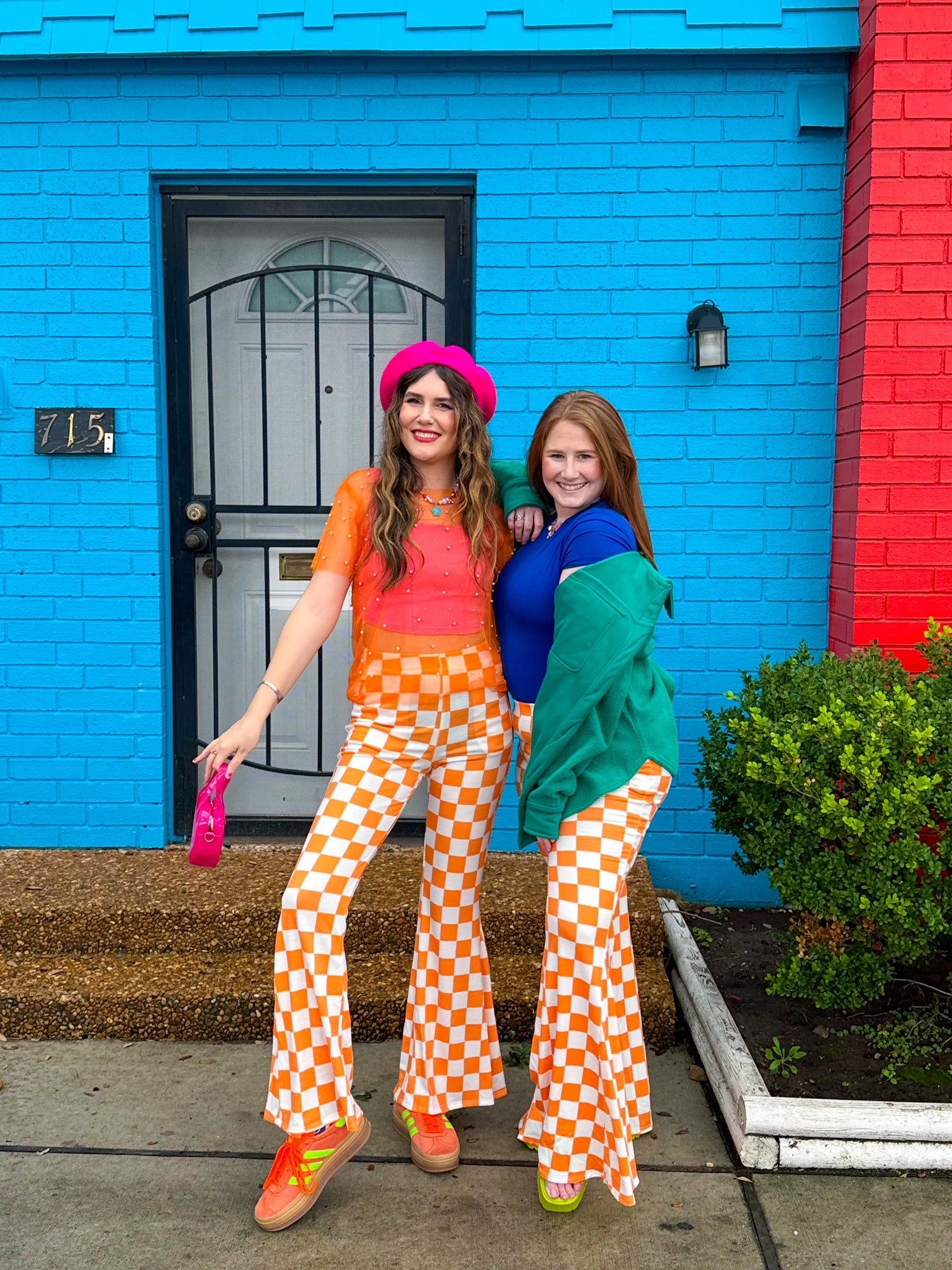 Not My Fault Orange Checkered Pants (S-3XL)