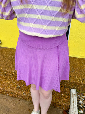 Happy Vibes Only Puple Skirt (S-2XL)