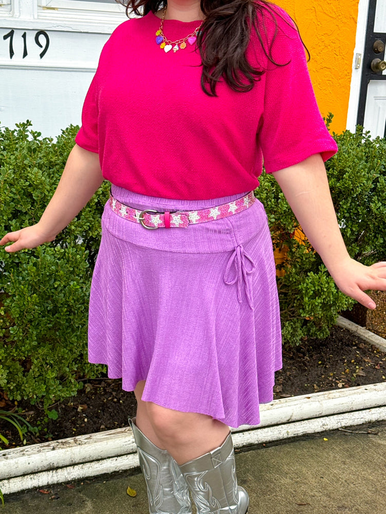 Happy Vibes Only Puple Skirt (S-2XL)