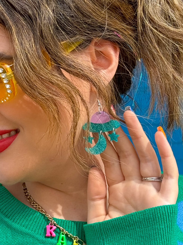 Glitter UFO Earrings