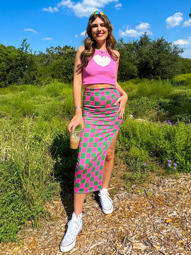 Check It Midi Skirt (S-3XL)