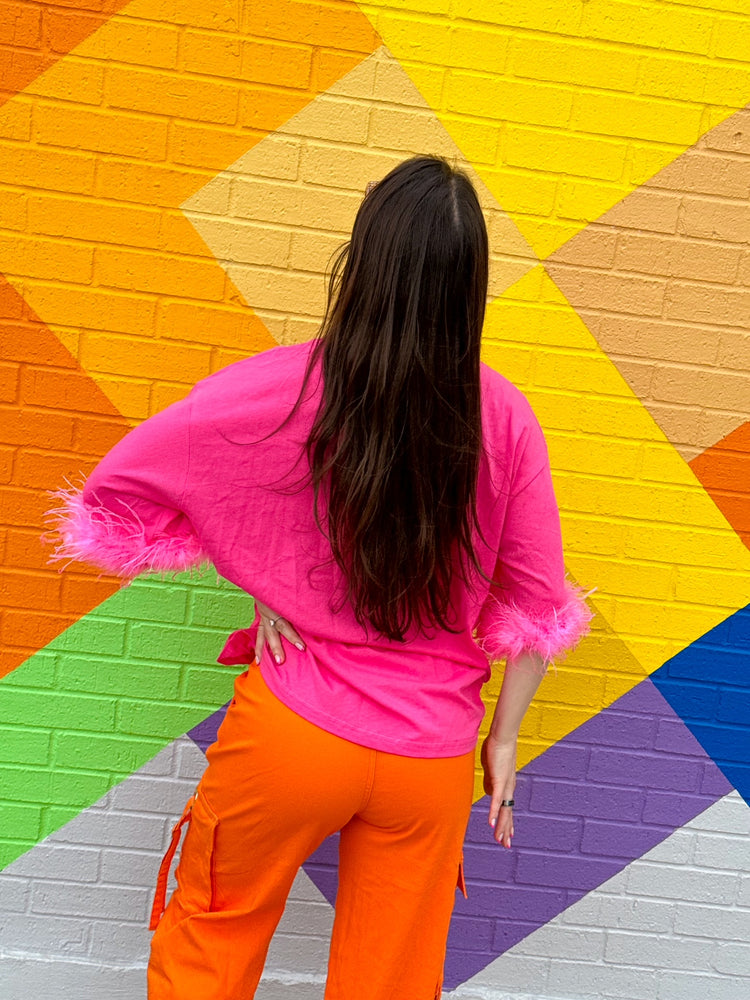 Pink Feather Tee (S-3XL)