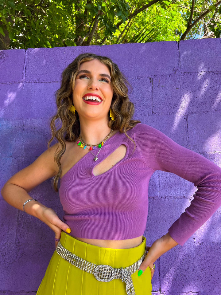 Catch You Later One Shoulder Top (S & M)