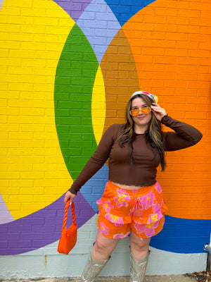 Tangerine Dream Floral Shorts (S-3XL)