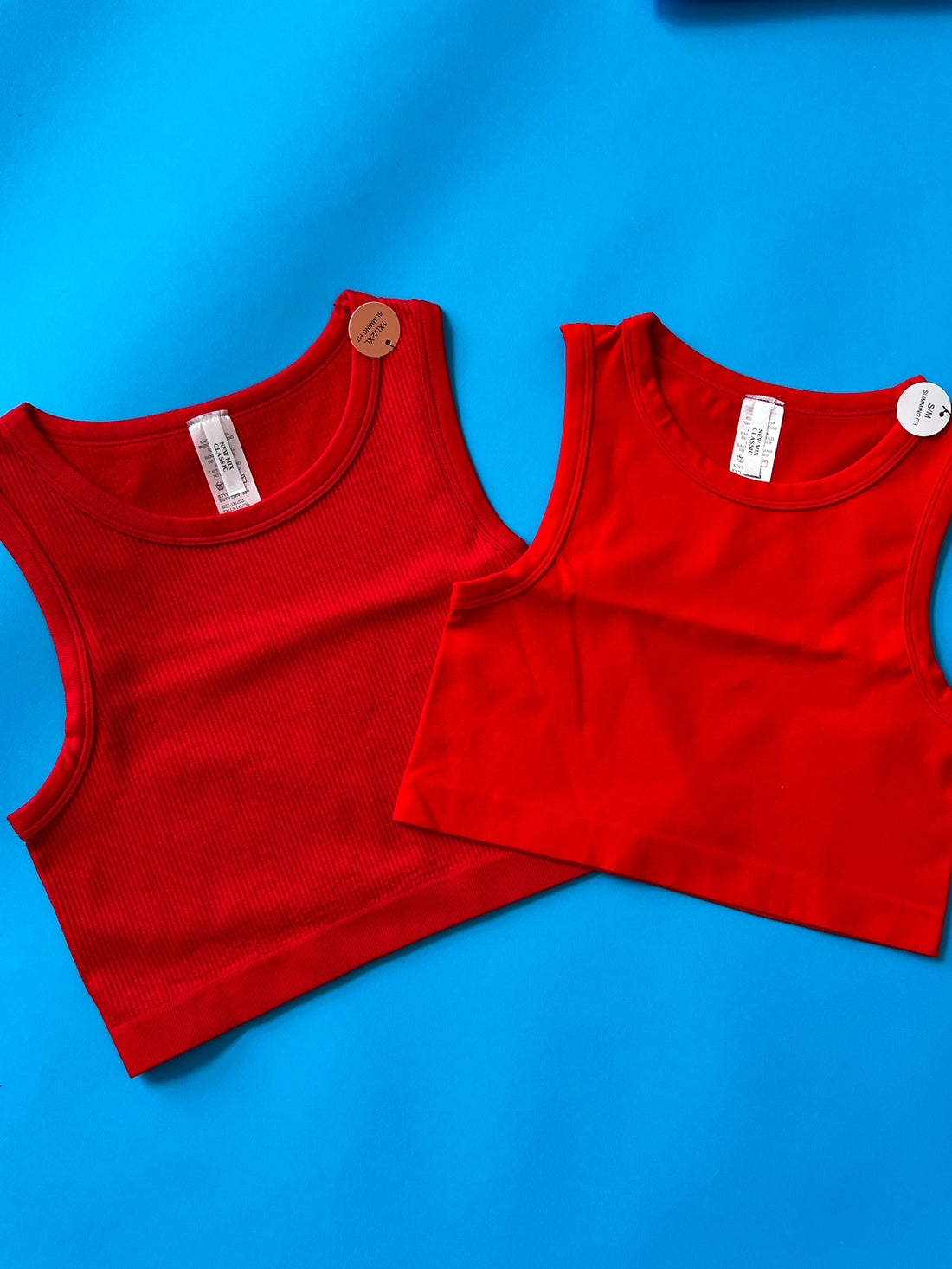 Red Cropped Tank Top (S-2XL)