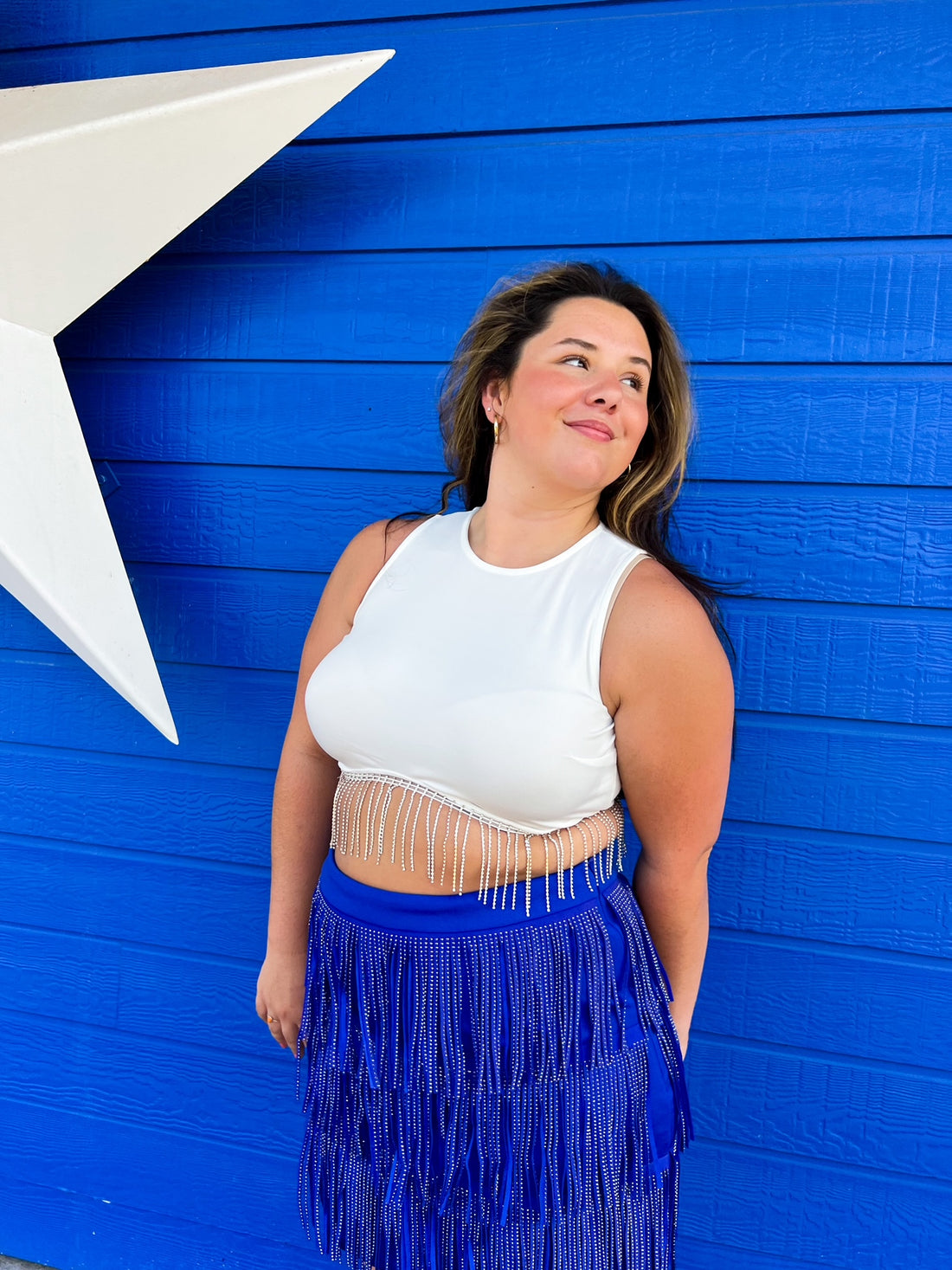 Dripping Rhinestone Tank (S-XL)