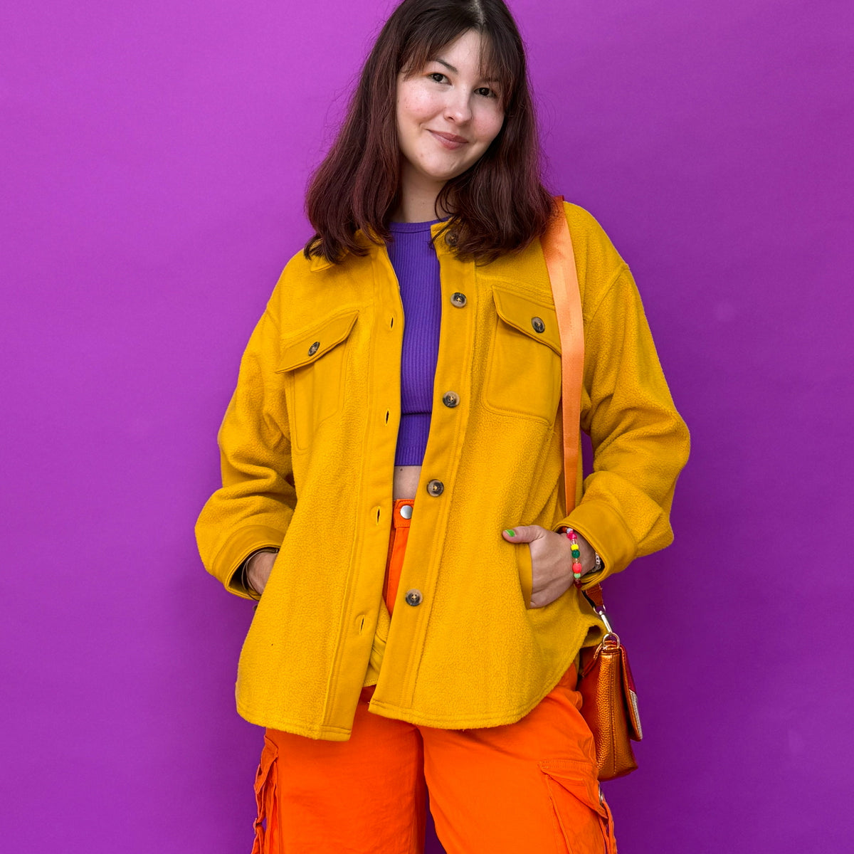 Mustard Yellow Shacket (S-3XL) – The Rainbow Closet