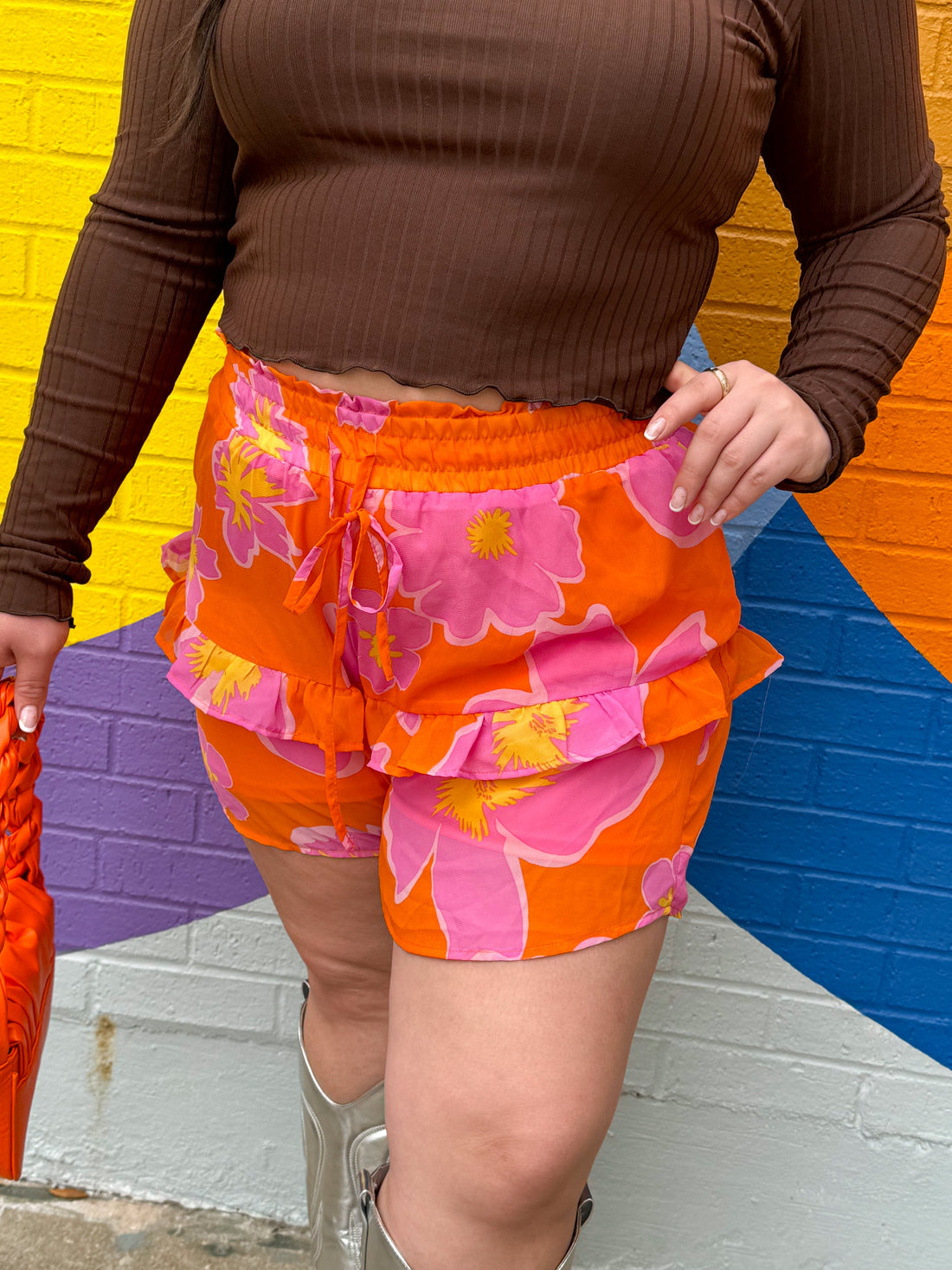 Tangerine Dream Floral Shorts (S-2XL)