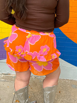 Tangerine Dream Floral Shorts (S-3XL)