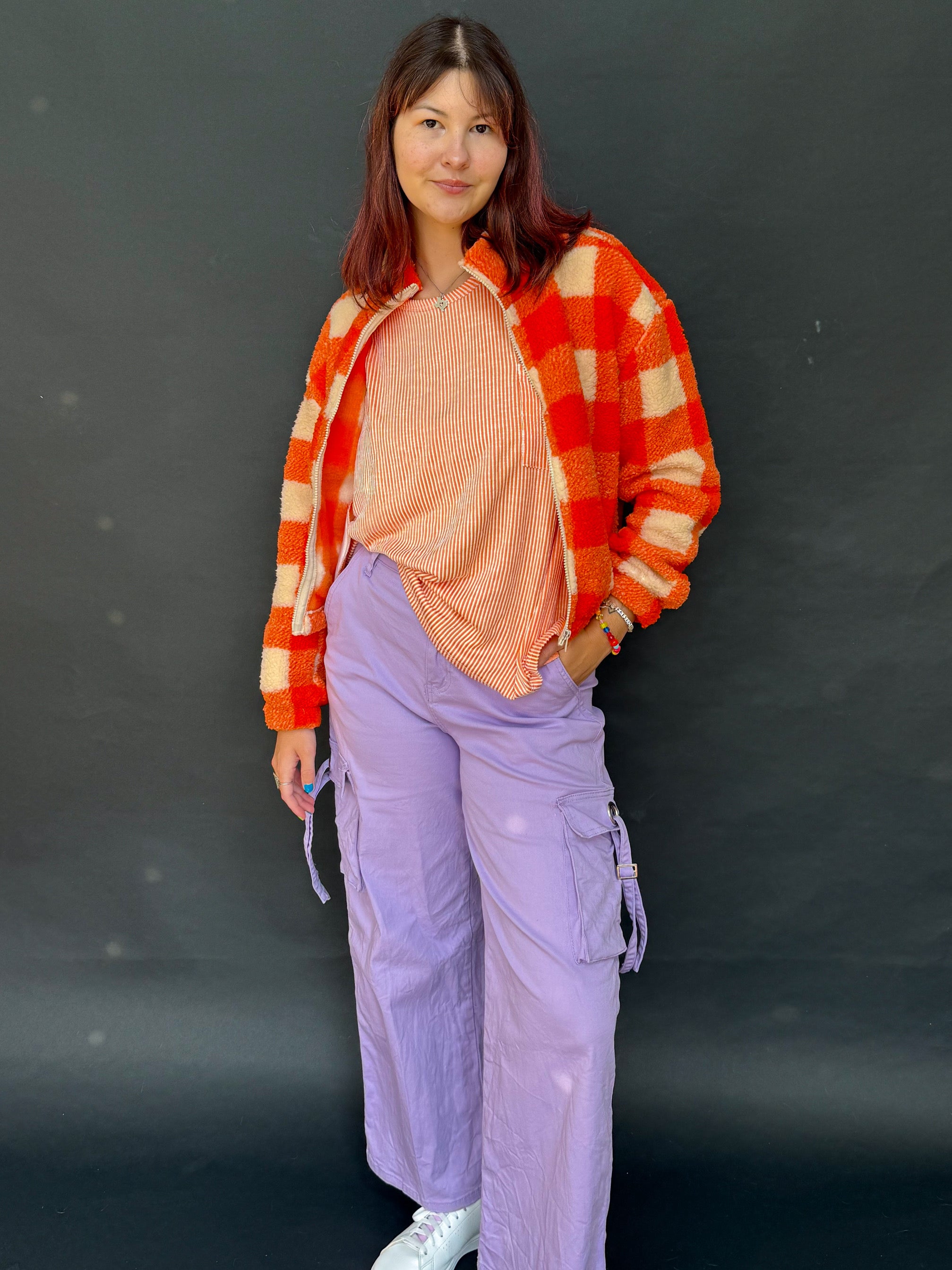 Pumpkin Patch Checker Jacket (S-L)