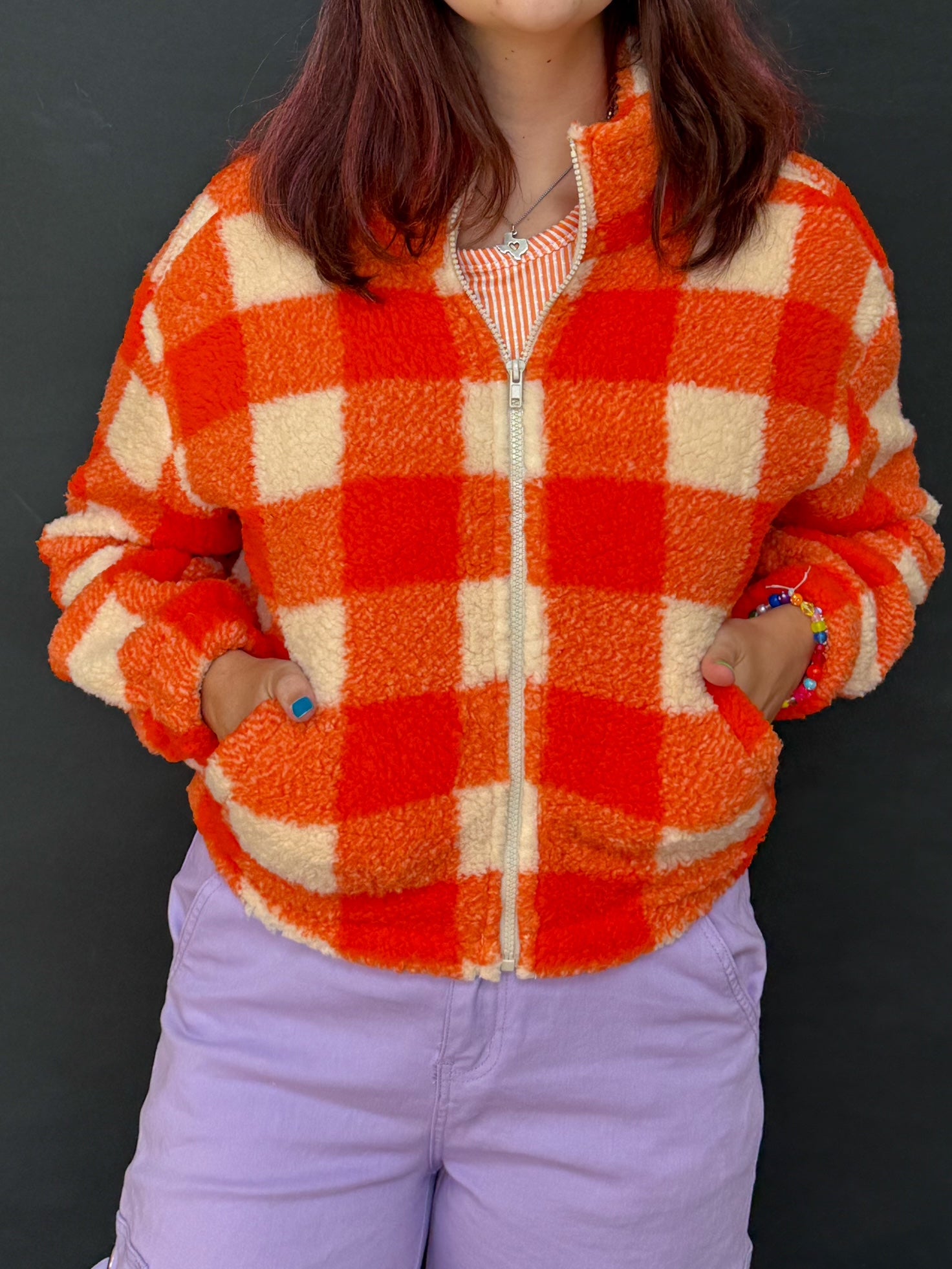 Pumpkin Patch Checker Jacket (S-L)