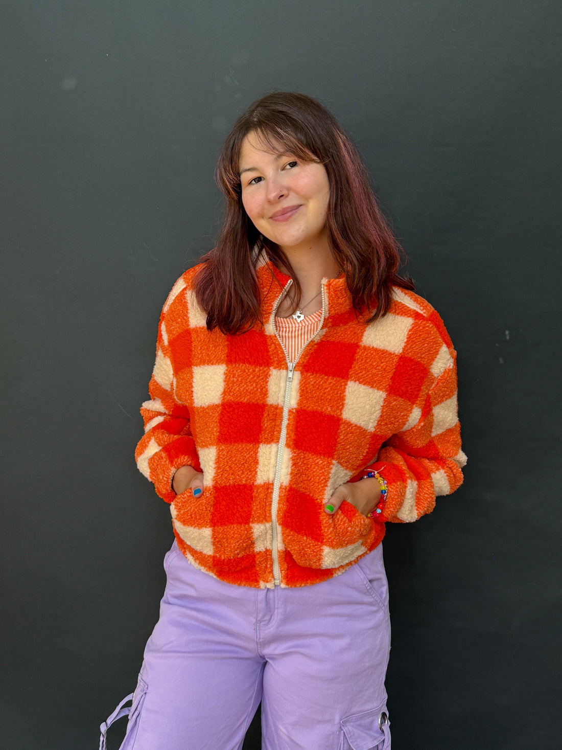 Pumpkin Patch Checker Jacket (S-L)