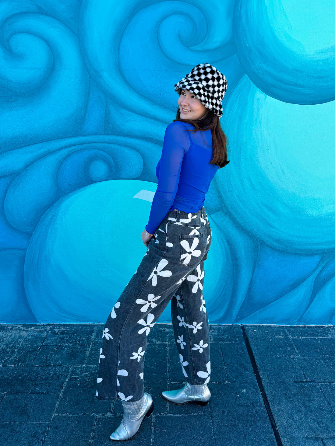 Bikini Bottom Printed Jeans (L-3XL)