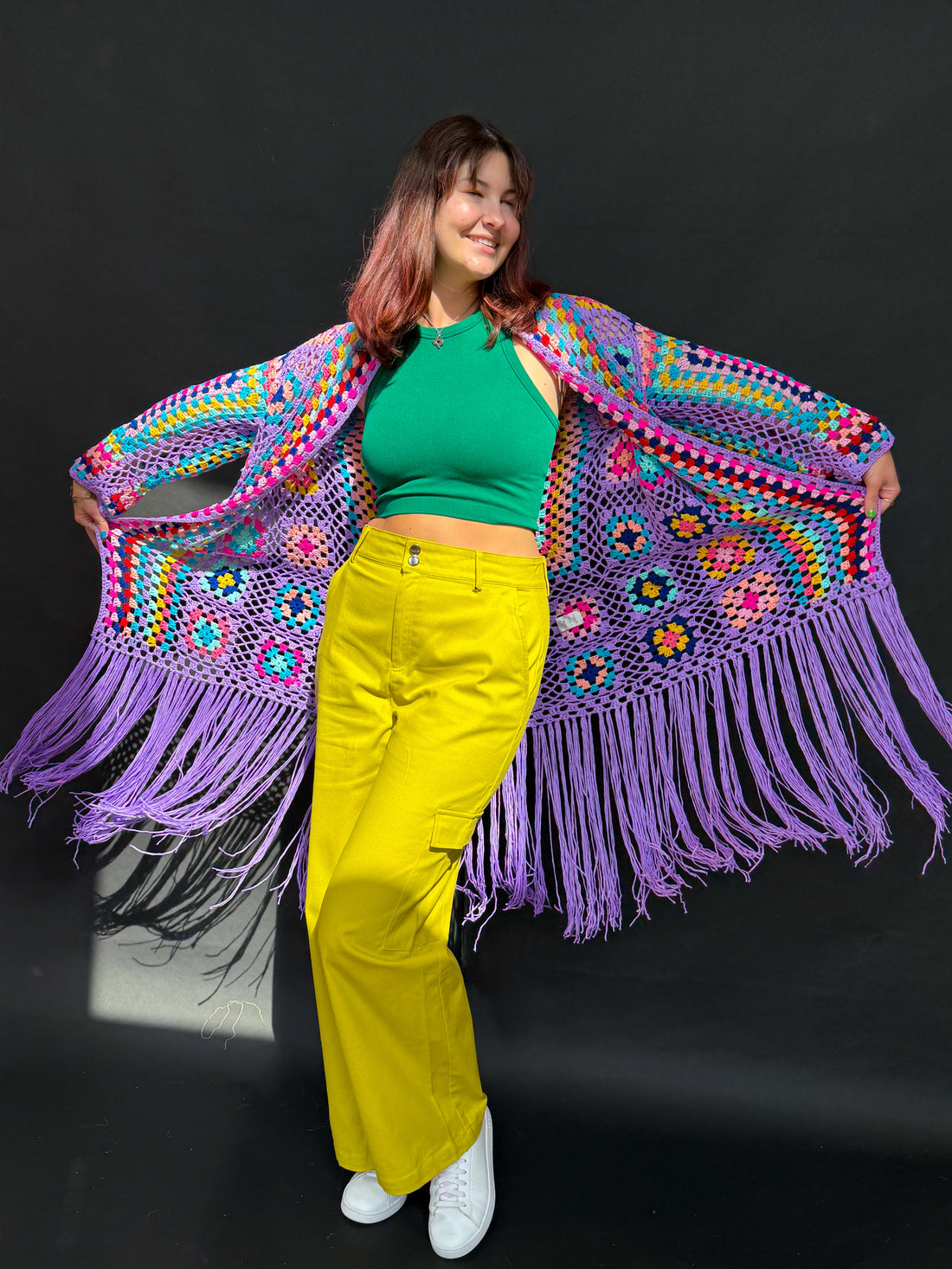 Purple Magic Crochet Cardigan (S-3XL)