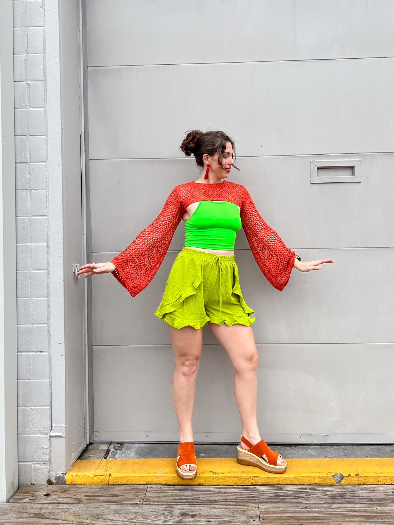 Happy Life Tank in Lime Green (medium)